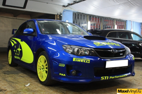 Изготовление наклеек Subaru World Rally Team для Impreza WRX STI